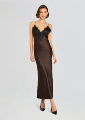 Grenache Satin Maxi Dress