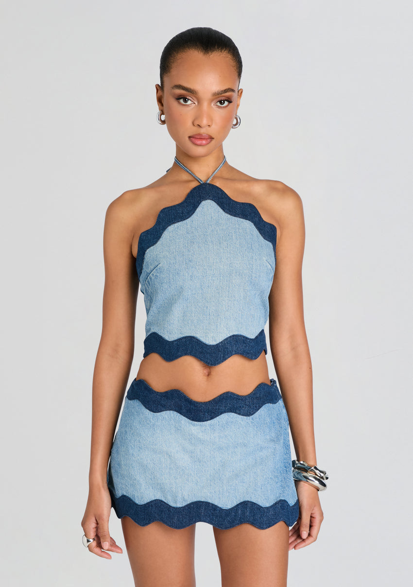 Iselda Denim Top
