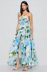 Maureen Printed Sleeveless Split Maxi Dress