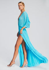 Tennie Embellished Silk Chiffon Dress