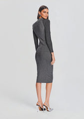 Aylin Metallic Rib Knit Dress
