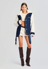 Mink Teddy Denim Jacket