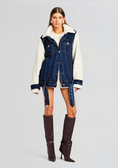 Mink Teddy Denim Jacket