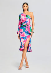 Vesa One Shoulder Midi Dress