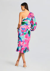Vesa One Shoulder Midi Dress