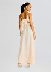 Violet Linen Maxi Dress