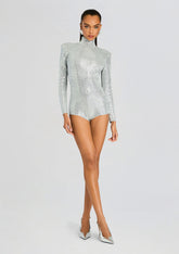 Auburn Embellished Knit Romper