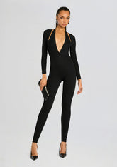 Bellamy Metallic Knit Jumpsuit
