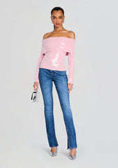 Jourdana Sequin Knit Top