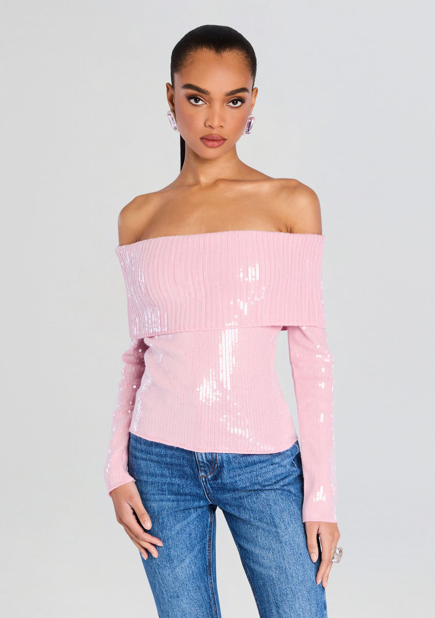 Jourdana Sequin Knit Top