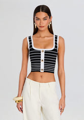 Zadie Metallic Knit Top