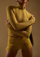 Prissy Metallic Knit Top