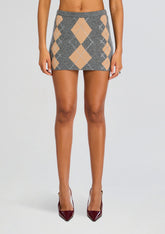 Cecilie Embellished Knit Skirt
