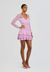 Lujayn Metallic Crochet Dress