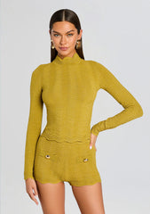 Prissy Metallic Knit Top