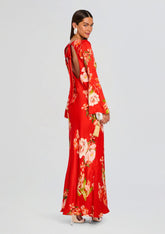 Hibi Back Ties Maxi Dress