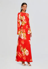 Hibi Back Ties Maxi Dress