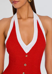 Jayde Metallic Rib Knit Romper