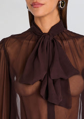Hasli Silk Chiffon Top