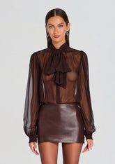 Hasli Silk Chiffon Top