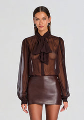 Hasli Silk Chiffon Top