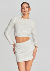Leanne Feather Sequin Top