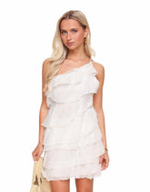 White Ruffle Dress