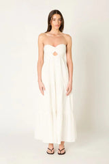 Strapless Tiered Maxi Dress