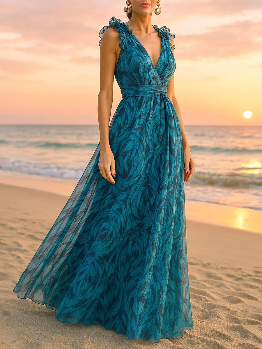 Holiday Floral Lolita Maxi Dress