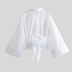 Women's Going Out Tops With Tie Belt