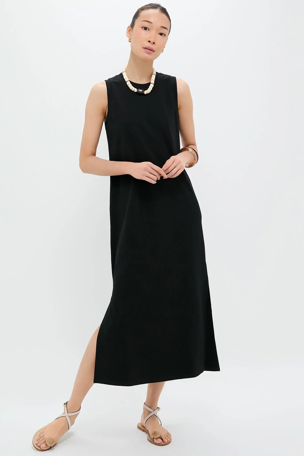 Black Sleeveless Gio Maxi Dress