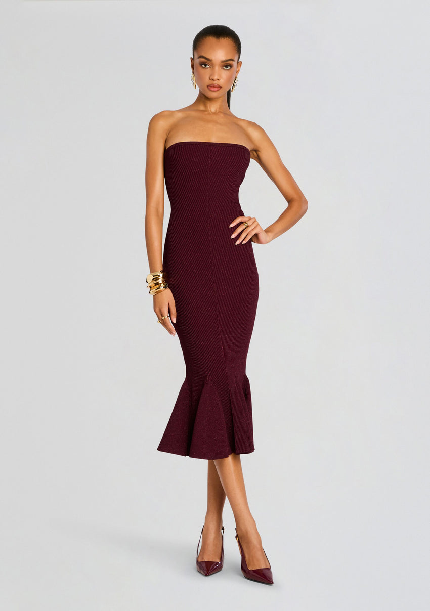 Blerina Metallic Knit Dress