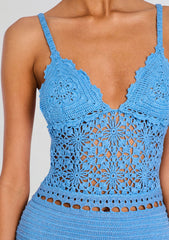 Tristyn Crochet Midi Dress