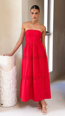 Silene Maxi Dress - Red