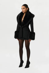 Faux Fur Suited Blazer